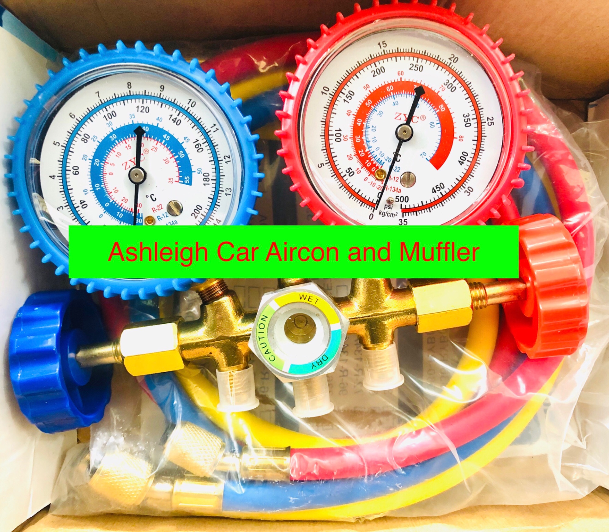 Car Aircon MANIFOLD GAUGE SET with HOSE Heavy Duty set 134a review and price