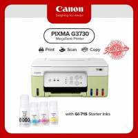 Canon Printer PIXMA G3730 Multi-function Print Scan Copy | Wi-Fi AirPrint Mopria Direct Wireless | USB 2.0 | 2 Years Warranty with Free 1 Set of GI-71S Inks