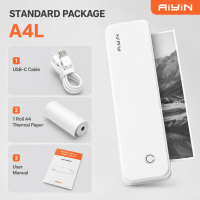 AIYIN A4L Portable Thermal Printer Wireless Bluetooth Inkless Document Printer for A4 Letter Legal Paper Phone Laptop 203DPI