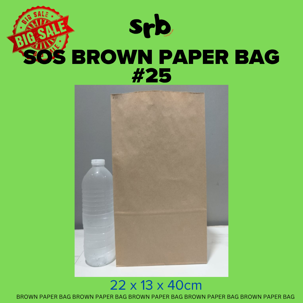 [CHEAPEST] Brown SOS Paper Bags (Multiple Sizes) | Food-Grade Kraft Bags | Eco-Friendly Takeout & Bakery Bags | Thick & Durable |