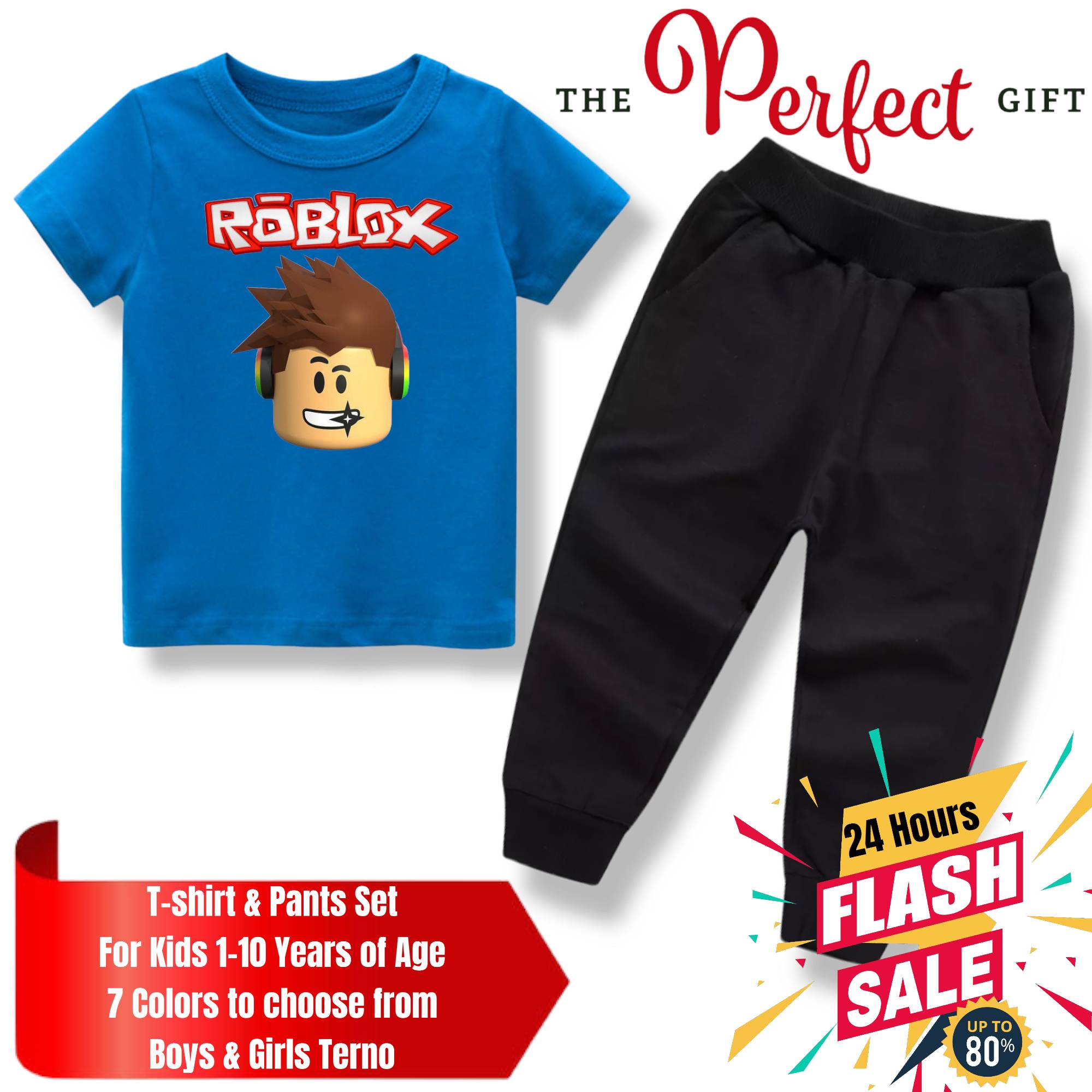 The New Roblox Casual Suit Game Anime Surrounding Two-dimensional Boys and  Girls Children's T-shirts and Shorts The Best Gift