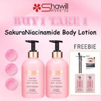 Shawill whitening body lotion body moisturizers sakura naicinamide lotion sakura body lotion skin care lotions buy 1 take 1 on sale 500ml×2  long lasting fragrance S8004