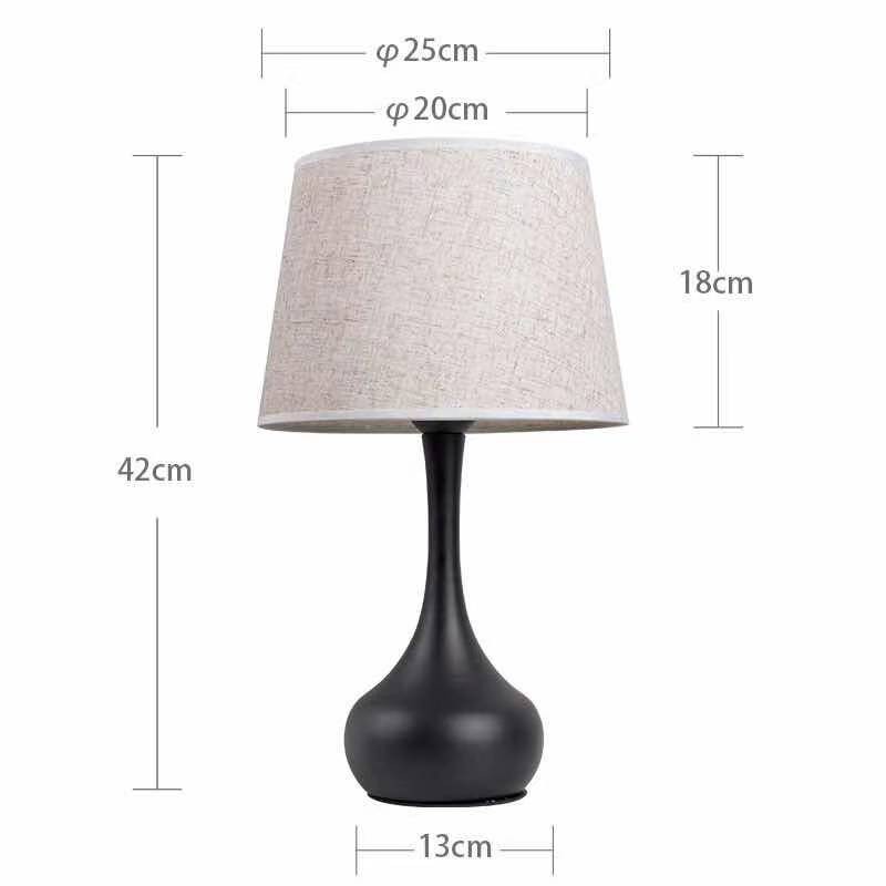 L&H（COD）Eye protection desk lamp LED study room living room bedroom bedside European style lamp creative [Free bulb]
