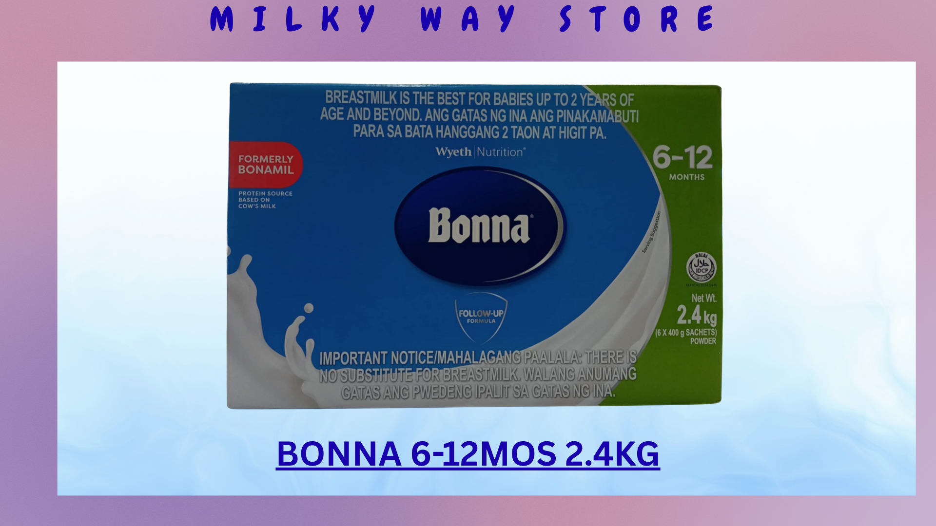 Bonna 6-12mos 2.4kilos