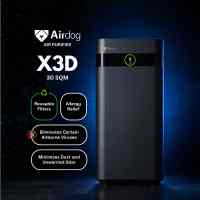 Airdog X3D Black Air Purifier  ♻️ Washable and Reusable Filters | Safe for Babies & Pets | Removes Allergens Odors & Dander | Covers up to 30 SQM | Quiet Sleep Mode | App Control