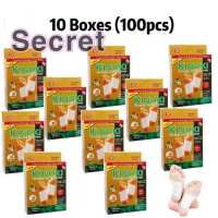 (10box Or 100pcs) Kinoki Detox Foot Pads GOLD Ginger plus Salt 10 pads each pack Authentic (Gold BOX)
