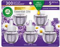 Air Wick Plug in Scented Oil Refill 5ct Lavender and Chamomile Essential Oils Air Freshener