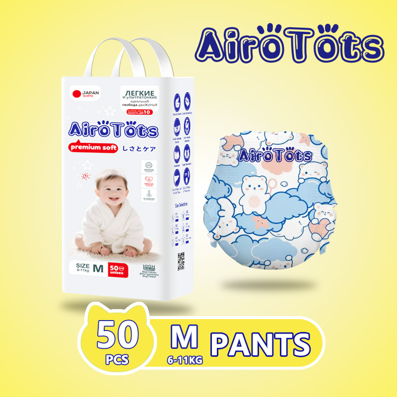 Airotots Baby Pull Up Pants Baby Disposable Diapers 50Pcs Diaper Pants Diaper For Baby Training Diaper