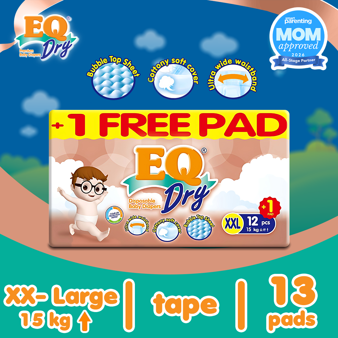 EQ Dry Travel Pack XXL (above 15 kg) - 13 pcs x 1 pack (13 pcs) - Tape Diaper