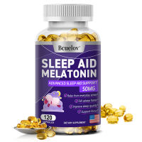 bcuelov 50 mg melatonin capsule solves insomnia and helps sleep adult nighttime sleep supplement capsule