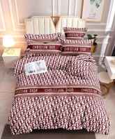 3in1 GLMSHOP ″CD RED″ 4Corner Garterized High Quality Premium Canadian Cotton Bed Sheet Collection (1 Fitted Bedsheet With 2 Pillow Case)
