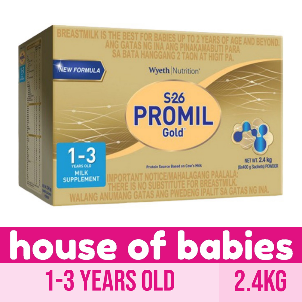 S-26 PROMIL GOLD THREE 2.4kg 1-3 Years Old Milk Supplement