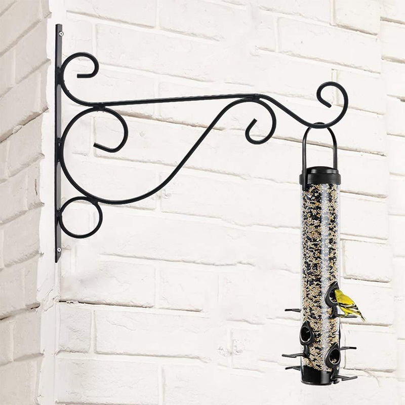 Wall Mounted Flower Pot Shelf Stand Holder Garden Wall Light Iron