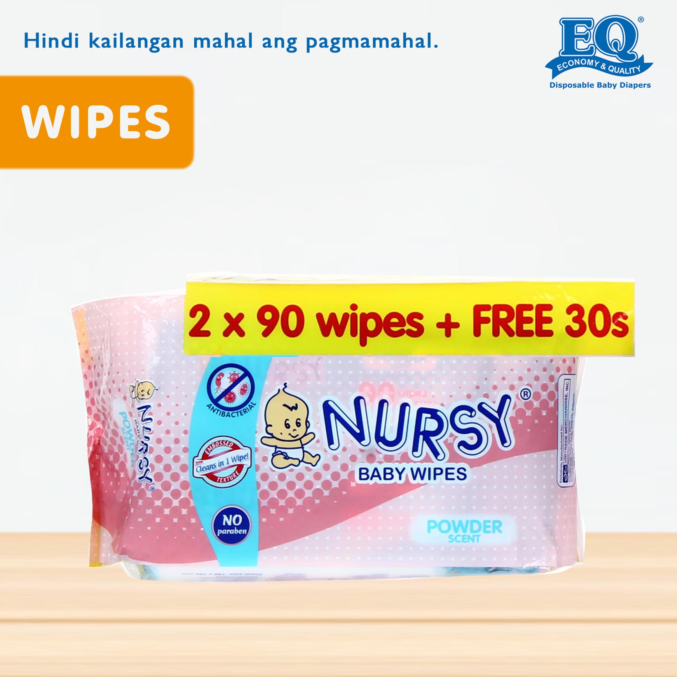[PROMO PACK] Nursy Wipes Scented 120s x 2 packs (240 pulls)