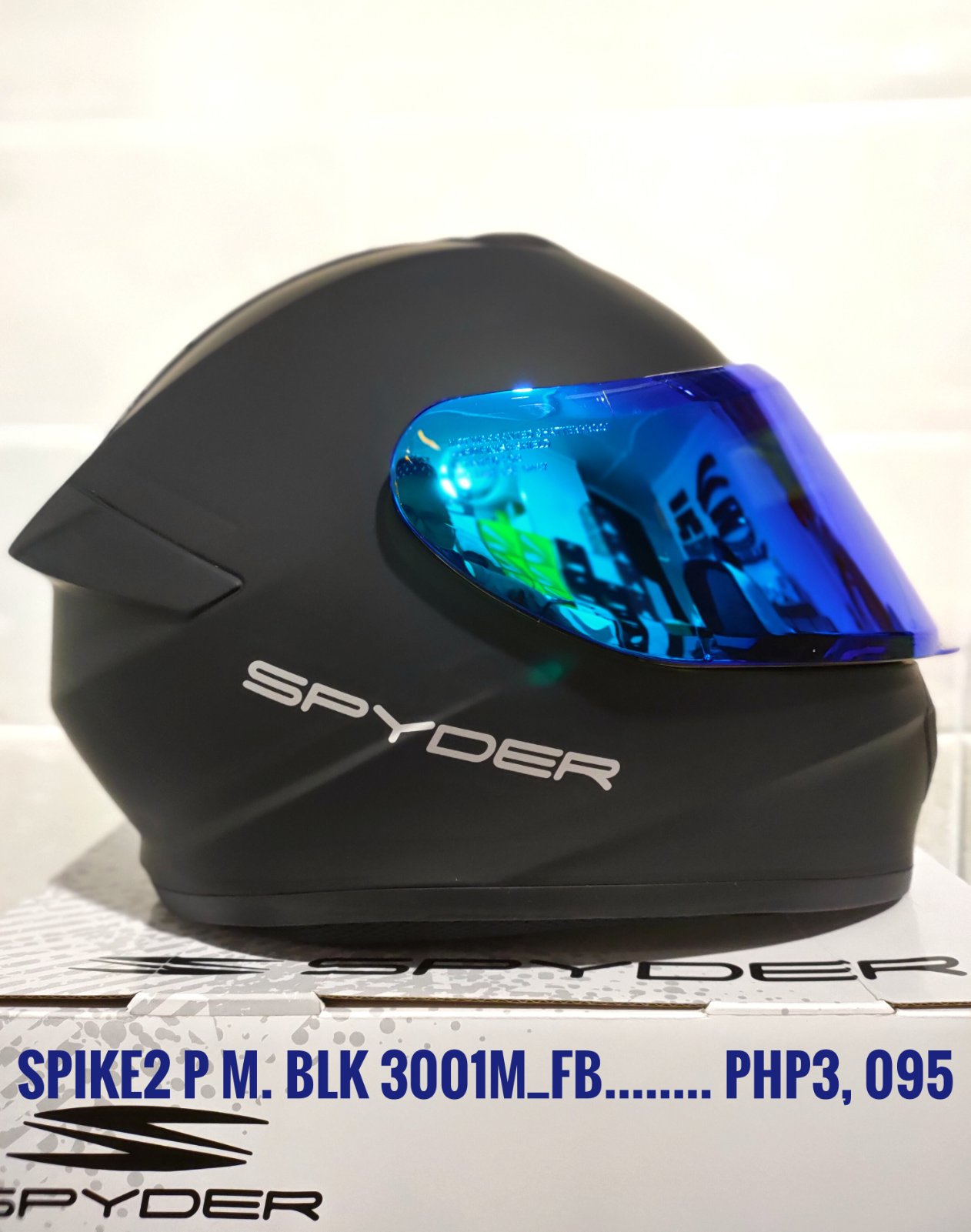 SPYDER SPIKE MATTE BLACK FLASH BLUE 