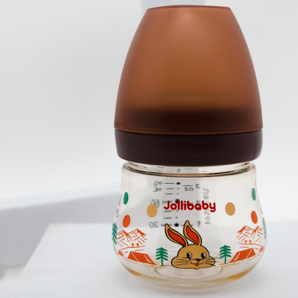 Jollibaby 90ml PPSU Newborn Baby Small Feeding Bottle Wide Neck Nipples Non Toxic BPA free