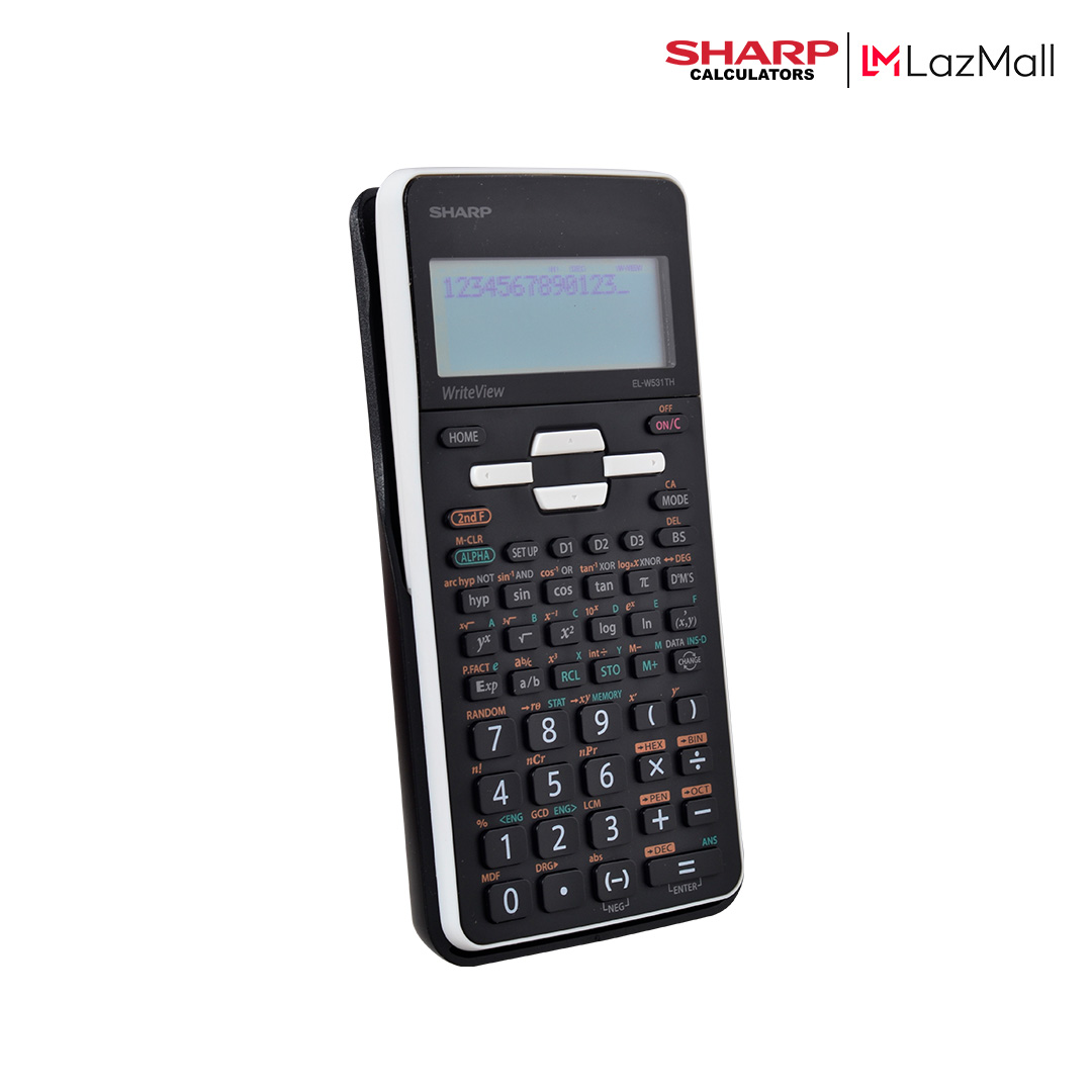 Sharp Scientific Calculator EL-W531TH for Students - Compact Battery-operated 4-line display with Hard Cover