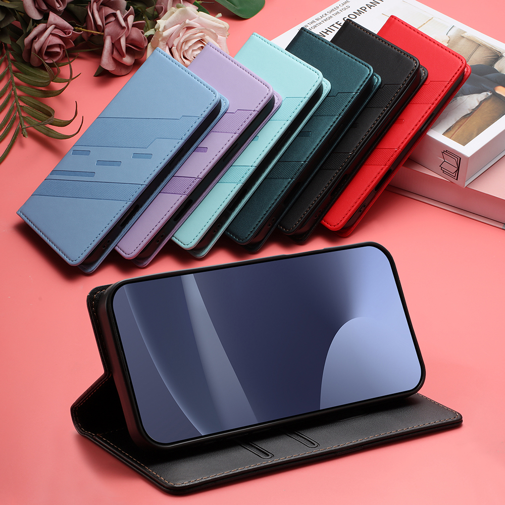 K-S-Trade Compatibile con Honor 200 Lite Copertura Smartphone Cassa di Protezione Slim Flipstyle Cover Custodia Protettiva Portafoglio Libro Book Style Case Wallet Etui 'Smile