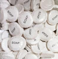 【SK】100 pcs 20 grams White Round Bath Soap Hotel Bath Soap Travel Size soap