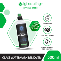 IGL Ecoclean Glass+ | Acid Rain & Watermark Remover | Restores Ultra-Clear Glass Finish | Car & Home Glass Care | 500ml
