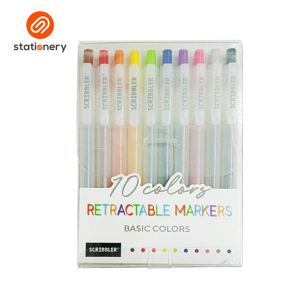 Scribbler Retractable Markers 10 Colors