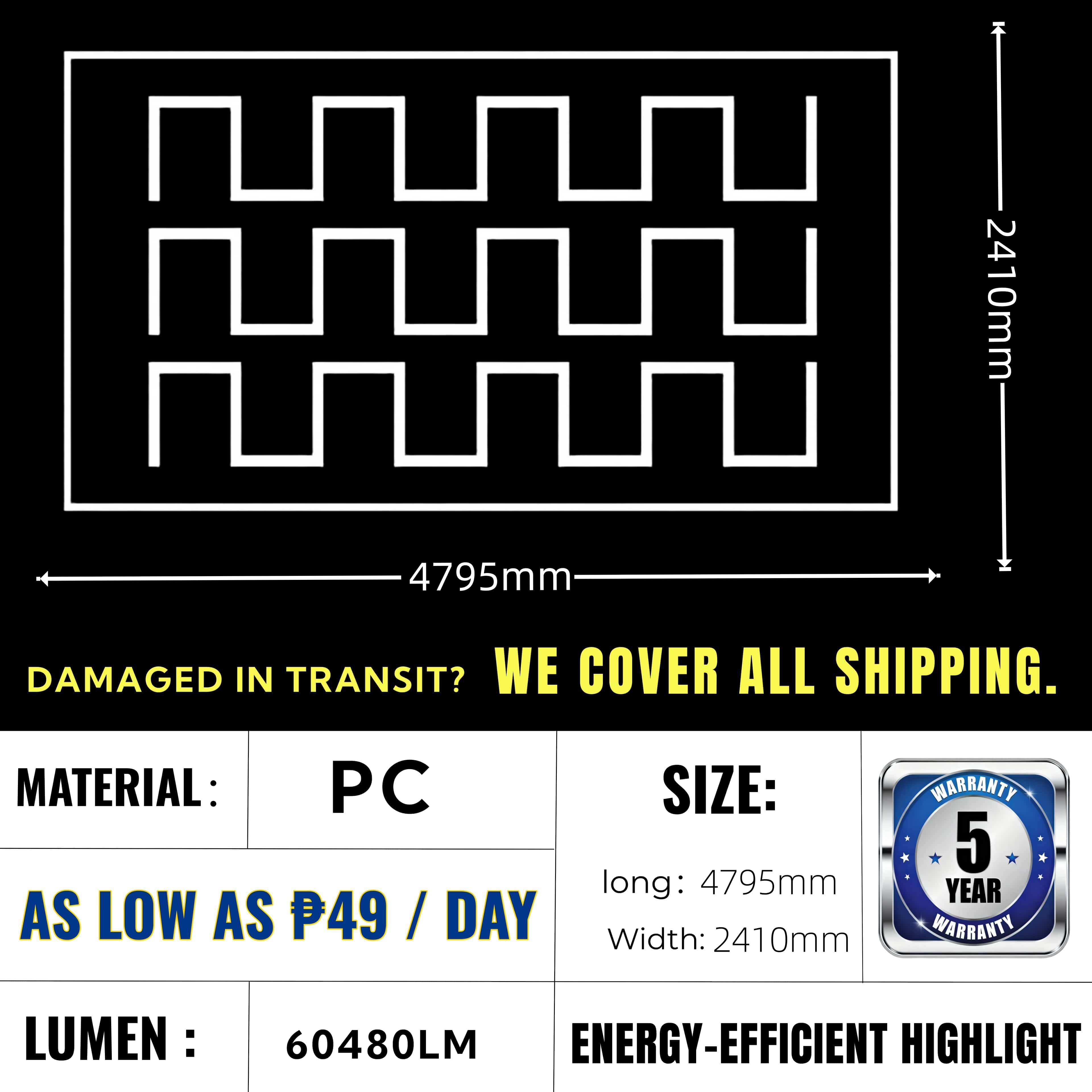 【SALE】Honeycomb Hexagon LED Light for Billiard Shop Garage Bright Wide Coverage