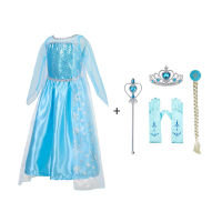 【MANILA Delivery】Elsa Dress for Kids Frozen Elsa Costume Dress for Kids Girls Birthday Costume For Baby Girl 3-10 Years old