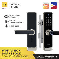 HATSY - Wi-Fi Vision Smart Lock (Mortise) Fingerprint Passcode IC Card Manual Key  Built-in Video Doorbell (No Gateway Required)