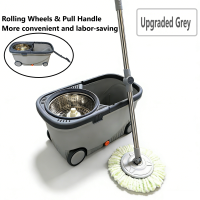 IMUTO Mop With Spinner  Mop Wet And Dry & Bucket Magic Spin Tornado Mop 360 Easy Rotating Map Floor Cleaning Flat Mop