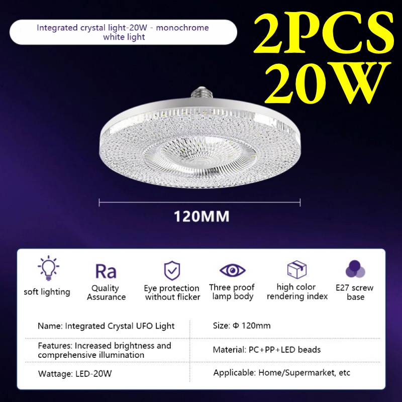 PhIeo Ceiling Lights LED Bulbs Long Crystal Design Crystal LED Light E27 Bulb Led Strip Light Indoor Panel Light Super Bright Socket Ceiling Lighting Daylight Chandelier Surface Light For Dining Living Room
