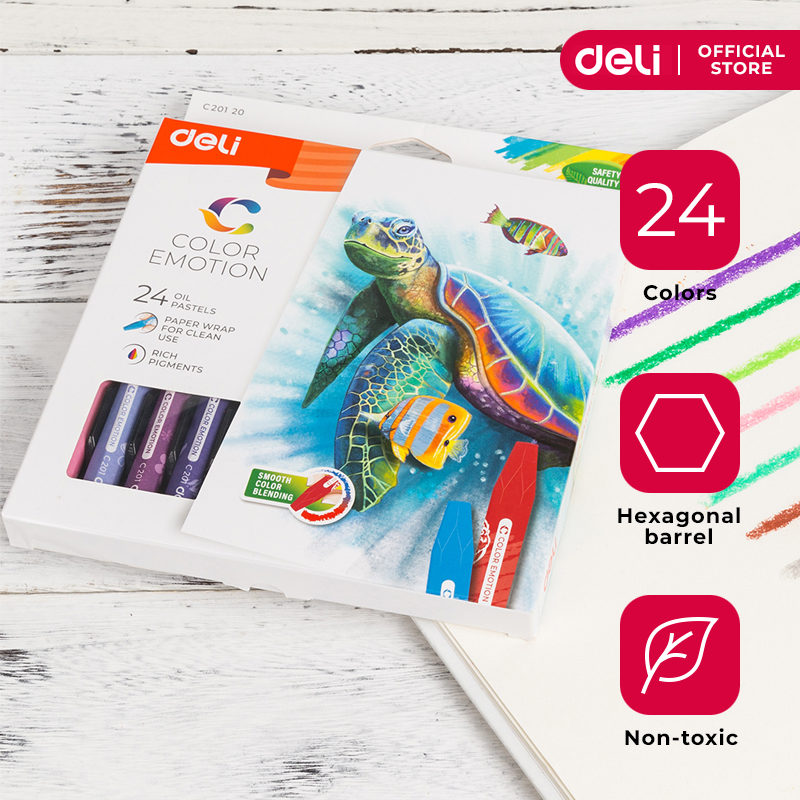 Deli EC20120 Oil Pastels 24 Colors