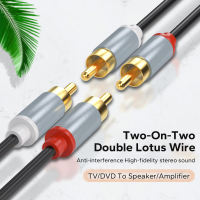 WangLink 2RCA Red and White Double Lotus Audio Cable No Noise No Loss of Sound Quality Aluminum Alloy Metal and Plastic Atyles