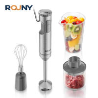 MIUI Powerful Hand Immersion Blender4-in-1 Stainless Steel Stick Food Mixer700ml Mixing Beaker500ml ProcessorWhisk MAX 1200W