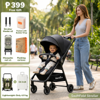 HOMEFUN Baby Stroller for Toddler Lightweight Foldable 2-Way Reversible Seat for Newborn to 6 Years Old Reclinable Portable Stroller for  baby girl boy Heavy Duty compact Travel Stroller for Kids
