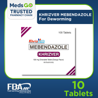 MEBENDAZOLE 500mg 10 Tablets - Dewormer (DM Khrizver)