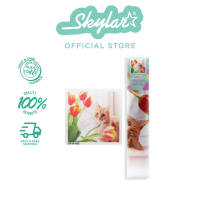 Skylar Diamond Painting Kit DP34-002 Folded 30x40cm Cat & Tulips - Arts & Crafts