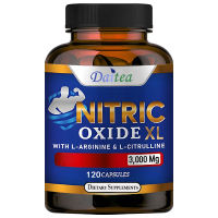 Daitea Nitric Oxide XL 3000mg with L-Arginine & L-Citrulline 120 Capsules Boost Energy Accelerate Recovery Maintain Heart Health Promote Muscle Growth Improve Blood Circulation