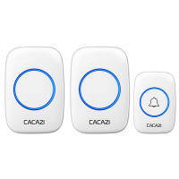 CACAZI A10 Intelligent small AC 100-240V wireless doorbell waterproof 300M range door bell home 60 chimes door ring