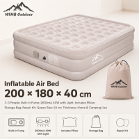 Air Bed Inflatable Bed Rechargeable Inflatable Air Bed Flocked Mattress with Built-in Pump Automatic Airbed