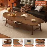 BITASSET High end retro vintage Cloud coffee table - made of walnut wood Center Table Coffee Table Tea Table Clouds Shaped Sofa Table Balcony Table Study Table Sofa Side Table  (Easy Assembly)