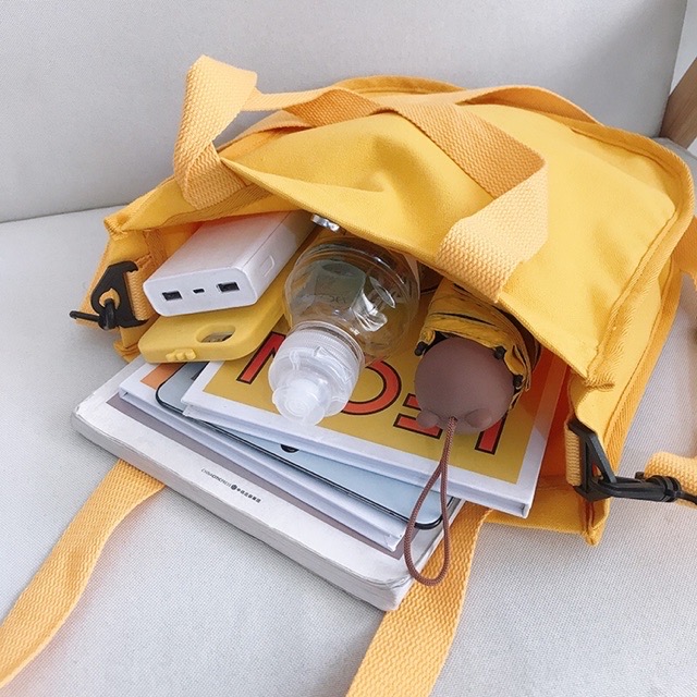 Korean Canvas Bag (Design No.59) Shoulder Crossbody Tote bag With 2