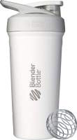 Blender Bottle Strada Shaker Cup Insulated Stainless Steel Water Bottle with Wire Whisk 24-Ounce