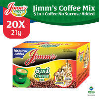 Jimms Coffee Mix | 5 in 1 Coffee No Sucrose Added 21g by 20s