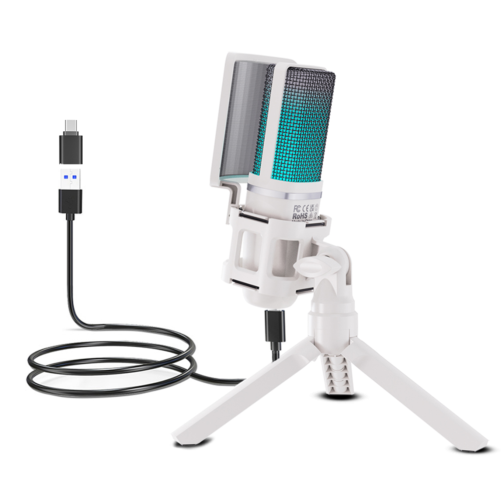 Zealsound RGB Recording Microphone With Articulated Arm/USB Condenser