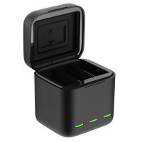 TELESIN GoPro Hero 12 11 10 9 Storage Charging Box w/ 2 Arch Rechargeable Battery - 3-Slot Battery Charger MicroSD Card Slot w/ LED Indicator Camera Accessory S0-BCG-04-TGP