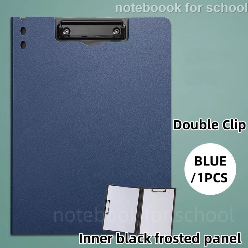 1 PC A4 Document Folder File Folder Clip Board Horizontal Double Clip Student Office School Supplies