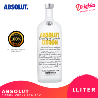 Absolut Citron 1L Lemon Flavored Vodka | Drinkka