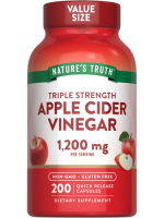 Nature’s Truth Apple Cider Vinegar 1200mg ACV Supplement Weight Management Detox Support 60 Veg Capsules