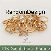 JS&CO jewelry Saudi 14K Gold Plated Random Ring. 1pc. Only
