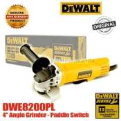 DeWALT DWE8200PL - 4'' Angle Grinder - Paddle Switch - 850W